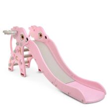 Дитяча гірка пластикова BAMBI WM19021-8 з баскетбольним кільцем Оленя рожева**