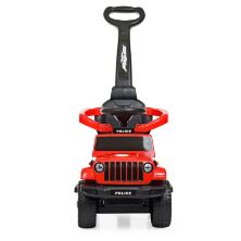 Дитяча каталка толокар штовхач Машинка Bambi 2в1 M 4288-3 з батьківською ручкою / колір червоний**