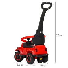 Дитяча каталка толокар штовхач Машинка Bambi 2в1 M 4288-3 з батьківською ручкою / колір червоний**