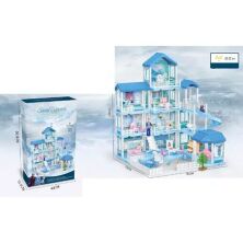 Будиночок для ляльок чотириповерховий 556-28 ляльковий Дім "Frozen. Холодне серце" з меблями / з двома Ляльками**