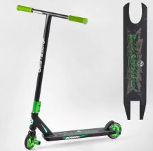 Трюковий двоколісний самокат Best Scooter 42804 "Burning" з ПЕГАМ/HIC-система/зелений