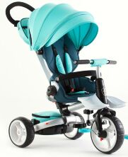 Дитячий велосипед триколісний складаний Crosser MODI T-600 ROSA алюмінієвий з поворотним сидінням бірюзовий