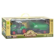Трактор 40см на р/к з причепом на радіо-керуванні SH091-472B-73B на акумуляторі / світло / 2 види