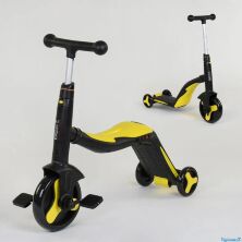 Самокат беговел велобіг від велосипед дитячий Best Scooter 3 в 1 JT 10993 мелодії світло жовтий