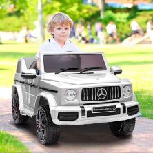 Дитячий електромобіль Джип Mercedes-Benz M 5038-1 чотири мотори по 20W, 12V9AH, MP3, TF, USB / білий