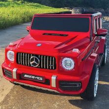 Дитячий електромобіль Джип Mercedes Benz M 4214EBLR-3 одномісний, шкіряне сидіння, звук, світло / червоний