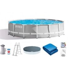 Тент для каркасного басейну Bestway 58037 діаметр 366 см темно-синій