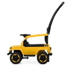 Дитяча каталка толокар штовхач Машинка Bambi 2в1 M 4288-6 з батьківською ручкою / колір жовтий**