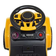 Дитяча каталка толокар штовхач Машинка Bambi 2в1 M 4288-6 з батьківською ручкою / колір жовтий**