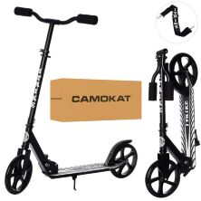 Складаний двоколісний дитячий самокат iTrike SR2-010-10-B-B підлітковий з підніжкою і ременем / Чорний