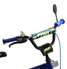 Двоколісний дитячий велосипед 16 дюймів PROFI Y1672-1 Dino з додатковими колесами / темно-синій (мат)*