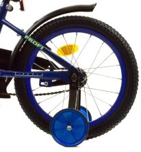 Двоколісний дитячий велосипед 16 дюймів PROFI Y1672-1 Dino з додатковими колесами / темно-синій (мат)*