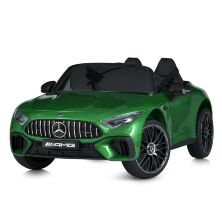 Дитячий електромобіль Машина M 5098EBLRS-5 Mercedes SL 63 двомісний, м'яке сидіння, 4 мотори / чорний фарбований.