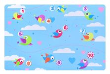 Дитячий стіл з двома стільчиками Bambi 501-39 Пташки**