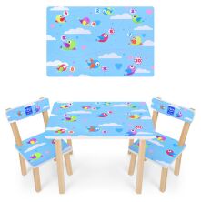 Дитячий стіл з двома стільчиками Bambi 501-39 Пташки**