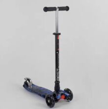 Триколісний самокат Best Scooter 74107 складаний кермо з фарою рожевий