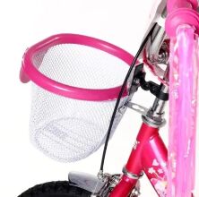 Велосипед дитячий двоколісний для дівчинки 1702-16 колеса 16д з кошиком / малиновий