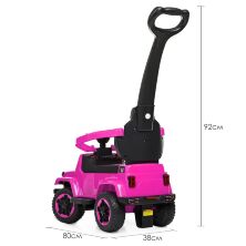 Дитяча каталка толокар штовхач Машинка Bambi 2в1 M 4288-8 з батьківською ручкою / колір рожевий**