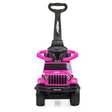 Дитяча каталка толокар штовхач Машинка Bambi 2в1 M 4288-8 з батьківською ручкою / колір рожевий**