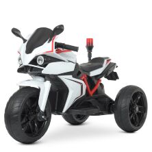 Дитячий електромобіль мотоцикл трицикл Bambi Racer M 4635EBL-1 на EVA колесах з шкіряним сидінням / білий**