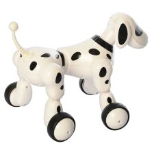 Інтерактивне тварина Музична Собака на д/у 6013-3 Їздить і танцює На акумуляторі / біла**
