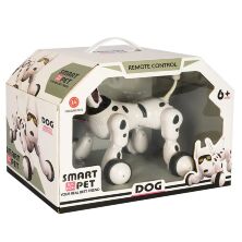 Інтерактивне тварина Музична Собака на д/у 6013-3 Їздить і танцює На акумуляторі / біла**
