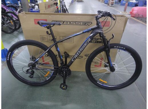 Спортивний Гірський алюмінієвий велосипед 26д Crosser Rally з дисковими гальмами/Shimano Tourney/ чорно-синій