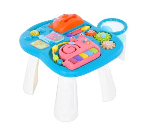 Каталка-Ходунки-Ігровий столик 2в1 з кільцем, піаніно, світлові та звукові ефекти Зелені 962-964-965