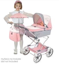 Дитячий візочок для ляльок з парасолькою та сумочкою DeCuevas Funny 82086