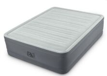 Надувний велюровий матрац-ліжко Intex 64906 з вбудованим електронасосом