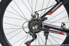 Велосипед гірський спортивний S200 HAMMER колеса 29 дюймів рама алюміній чорно-червоний