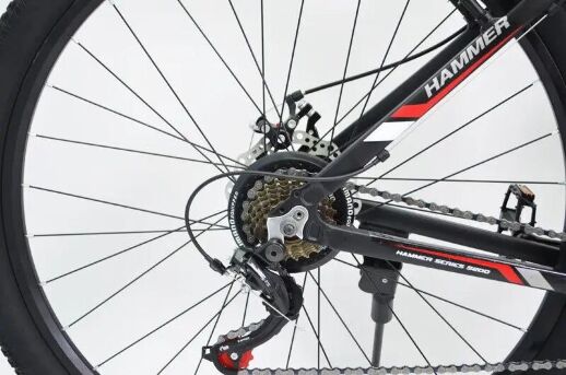 Велосипед гірський спортивний S200 HAMMER колеса 29 дюймів рама алюміній чорно-червоний