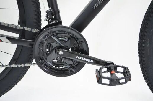 Велосипед гірський спортивний S200 HAMMER колеса 29 дюймів рама алюміній чорно-червоний