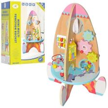 Дерев'яна іграшка Гра Логіка MD 1053 ракета лабіринт на проволоці рахунки тріскачка**