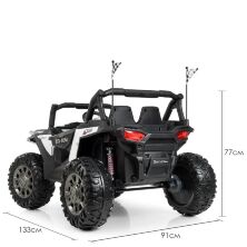 Дитячий двомісний електромобіль машина джип квадроцикл баггі M 4248EBLR-1(24V) білий**