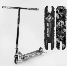 Самокат трюковий Best Scooter BS-99600 HIC-система ПЕГИ алюмінієвий диск і дека з ПРИНТОМ / білий