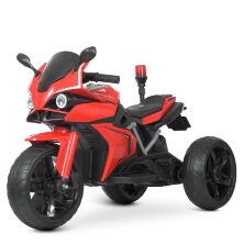 Дитячий електромобіль мотоцикл трицикл Bambi Racer M 4635EBL-3 на EVA колесах з шкіряним сидінням / червоний**