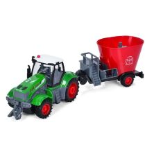 Трактор 20см на р/к з причепом 20см на радіо-керуванні LIMO TOY M 5017 на акумуляторі / світлові ефекти