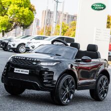 Дитячий двомісний електромобіль Джип M 4418(MP4)EBLRS-2 Land Rover шкіряне сидіння, планшет / чорний фарбування