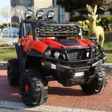 Дитячий двомісний електромобіль Джип 4WD M 4620EBLR-3 зі шкіряним сидінням та MP3, червоний
