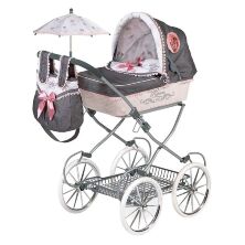 Коляска для ляльок DeCuevas 81031 Лялькова коляска-люлька "Реборн" з сумкою-рюкзаком і парасолькою**