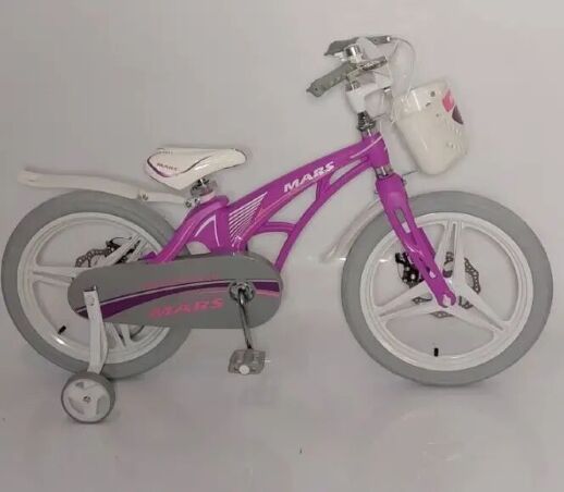 Дитячий двоколісний велосипед 20 дюймів MARS-1 з кошиком Магнієва рама та диски Для дівчинки Рожевий