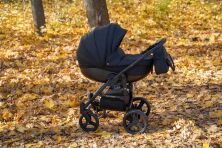 Універсальна всесезонна дитяча коляска 2в1 "Discovery" з сумкою дощовиком і сіткою / жовта