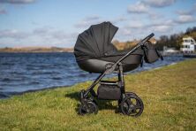 Універсальна всесезонна дитяча коляска 2в1 "Discovery" з сумкою дощовиком і сіткою / жовта