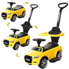Дитяча машинка каталка толокар Bambi M 3503A-6 (MP3) жовтий**