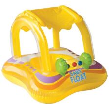 Надувний круг пліт для плавання з навісом та спинкою вініловий 56581