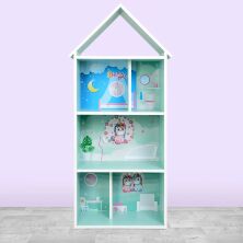 Будиночок-стелаж-полиця для іграшок і книг H 2020-3-1 м'ятний Єдиноріг