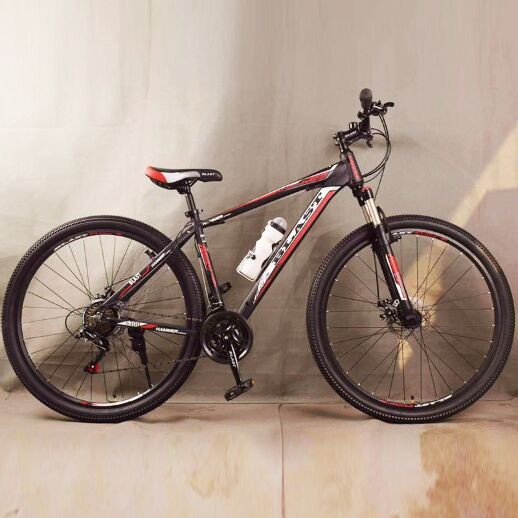 Велосипед гірський спортивний S300 BLAST-NEW колеса 29 дюймів рама алюміній чорно-червоний