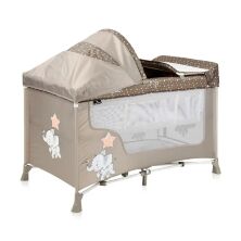 Манеж-ліжко ігровий Lorelli San Remo 2L Plus Grey Clouds сірий