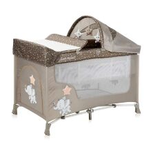 Манеж-ліжко ігровий Lorelli San Remo 2L Plus Grey Clouds сірий